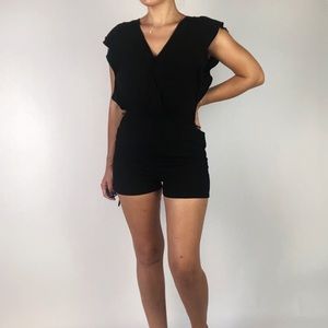 Joe B by Joe Benbasset | Black Flutter Slv Romper